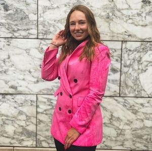 Neon pink blazer